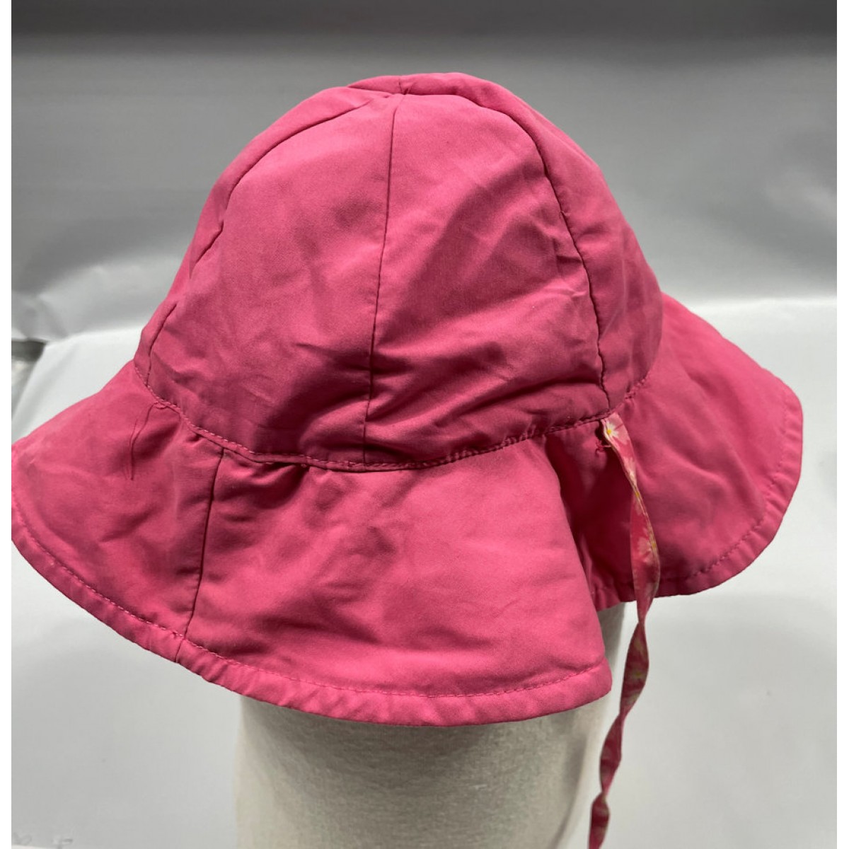 chapeau soleil réversible rose / NB-6 mois