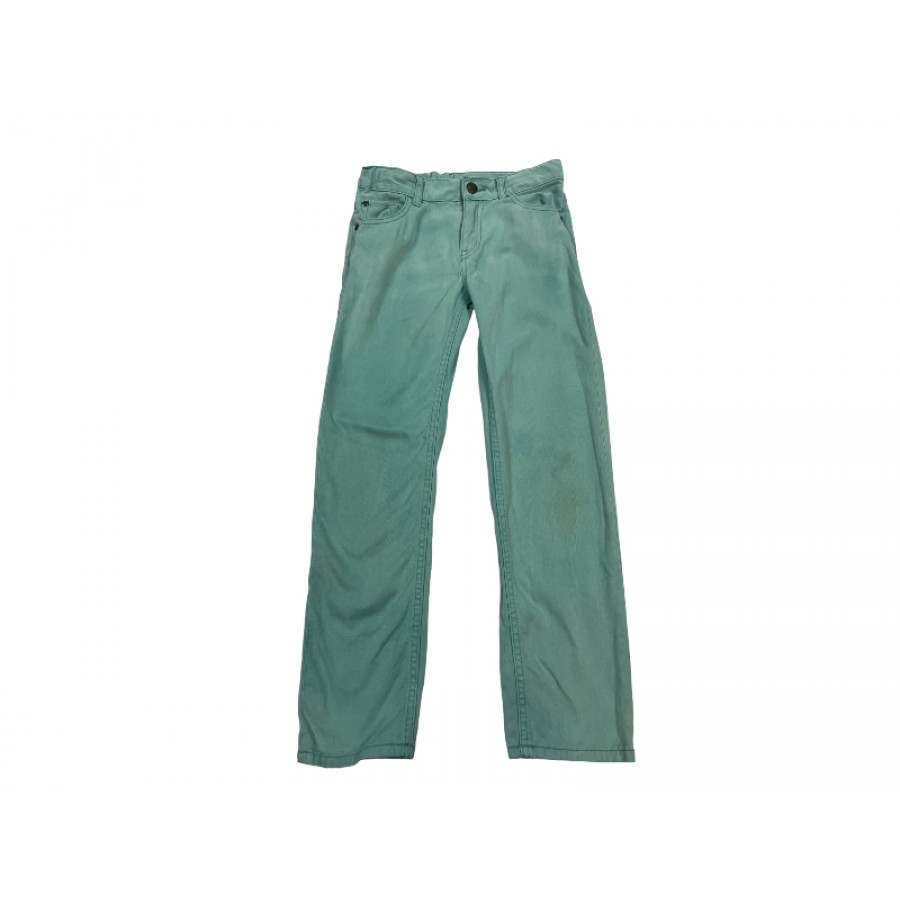 jeans turquoise / 8-9 ans
