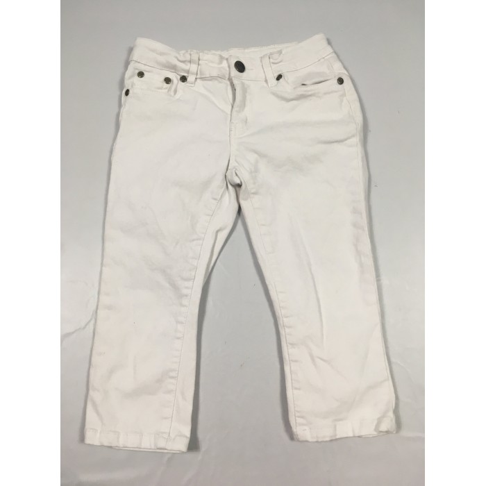 jeans 3/4 blanc / 7 ans