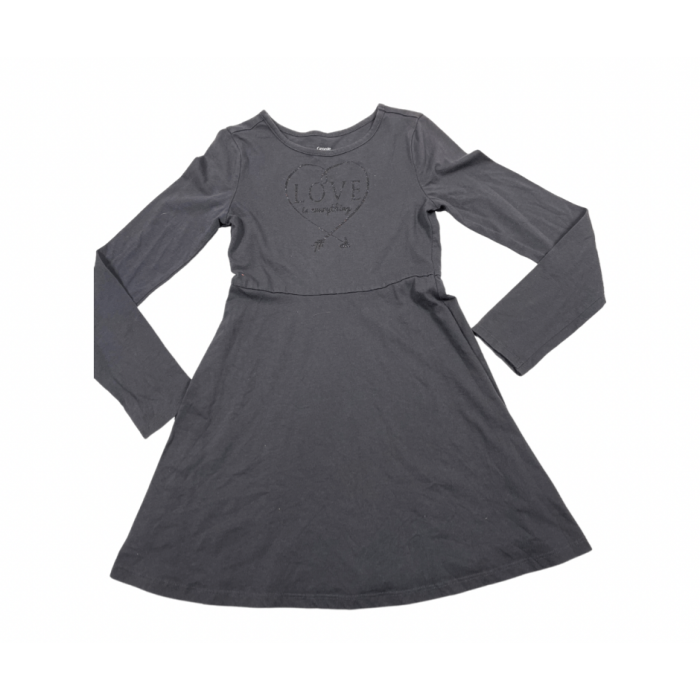 robe grise / 7-8 ans