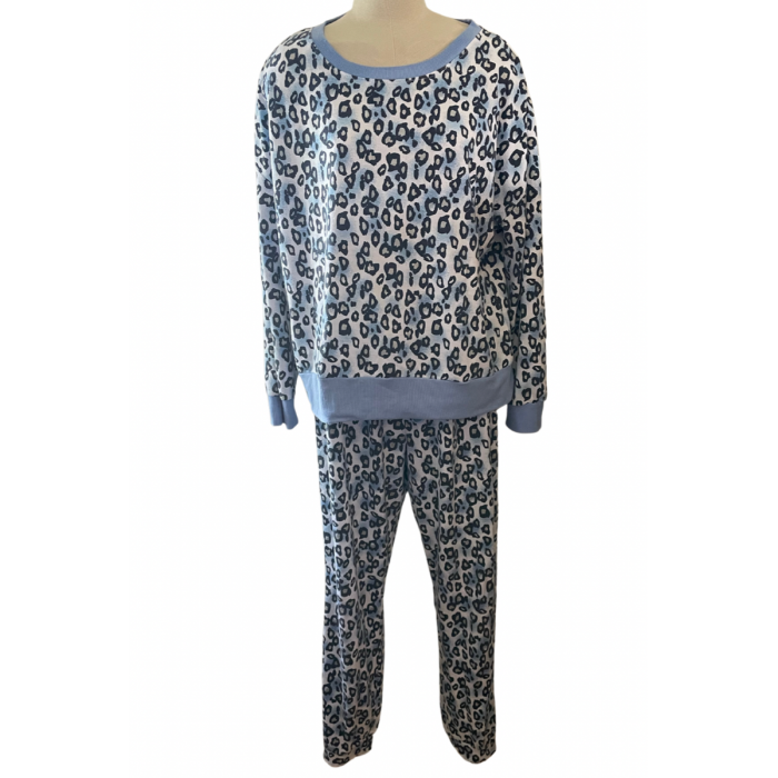 pyjama doux léopard bleu /Large