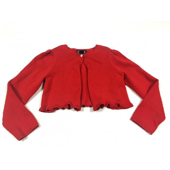 veste boléro rouge / 6 ans