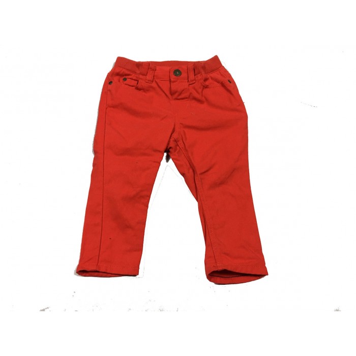 jeans rouge / 6-9 mois